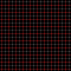 Black and Red Tattersall Check Pattern. Men's Shirt Fashion Textile Fabric. Repeating Tile Plaid Pattern.