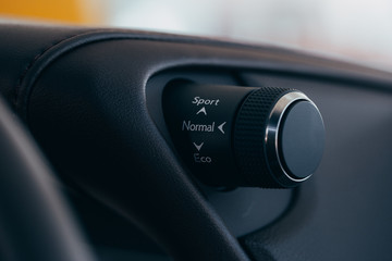 Fototapeta na wymiar Car integrated turning indicator with headlight switch toggle