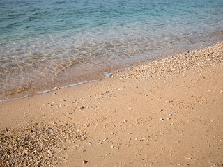 Coastline on sunny day