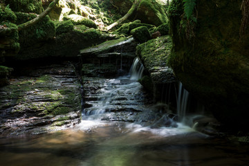 waterfall in the mountains