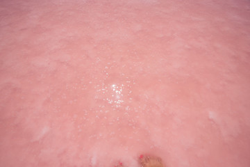 Fototapeta premium Pink Lake in Nerrin Nerrin, Victoria, Australia