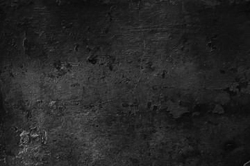 black old wall cracked concrete background / abstract black texture, vintage old background