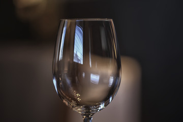 concept alcohol glass / beautiful glass, wine restaurant tasting aged wine
