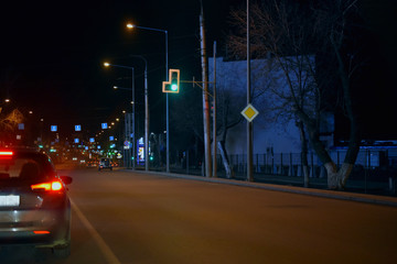 City highway at night