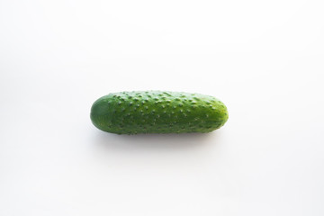 green cucumber isolated on white background