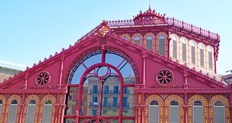 Mercado de San Antonio en Barcelona, Catalunya, España, Europa