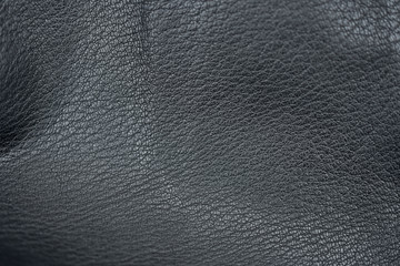 genuine leather black color macro