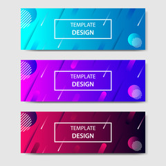 Vibrant gradient and futuristic background template for headline and header banner. Suitable for social media, web, blog, website.