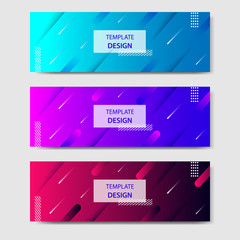 Vibrant gradient and futuristic background template for headline and header banner. Suitable for social media, web, blog, website.