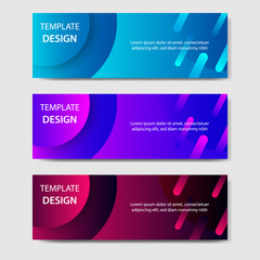Vibrant gradient and futuristic background template for headline and header banner. Suitable for social media, web, blog, website.