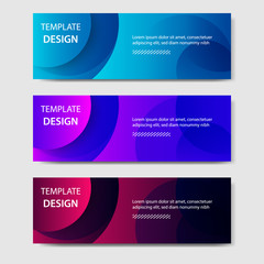 Vibrant gradient and futuristic background template for headline and header banner. Suitable for social media, web, blog, website.
