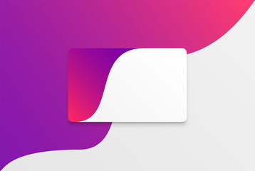 Colorful modern white card template with colorful design