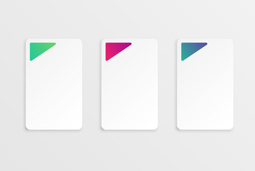 Colorful modern white card template with colorful design