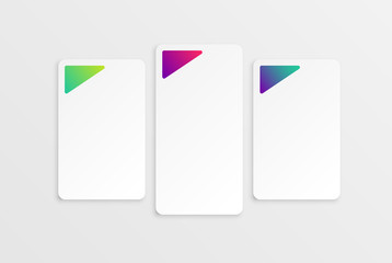 Colorful modern white card template with colorful design