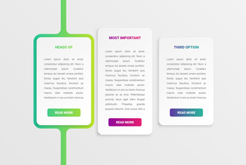 Colorful modern white card template with colorful design