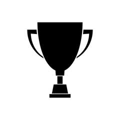 Trophy cup vector icon. 