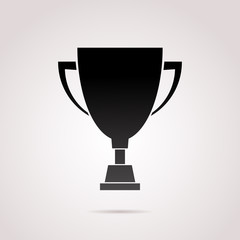 Trophy cup vector icon.