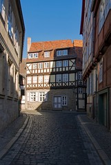 Fototapeta na wymiar In der Altstadt von Quedlinburg, Sachsen-Anhalt, Deutschland 