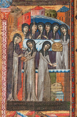 Obraz na płótnie Canvas Tafelbild der hl. Klara von Assisi, in Assisi, Umbrien, Italien