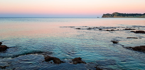 atardecer en el mar