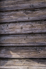 Sample of an old pavement from wooden planks.
