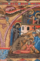 Tafelbild der hl. Klara von Assisi, in Assisi, Umbrien, Italien