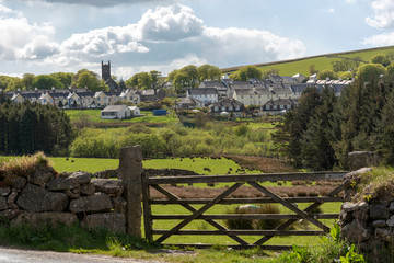 Princetown, Devon, England UK. May 2019. The village of Princetown in the Dartmoor National Park.