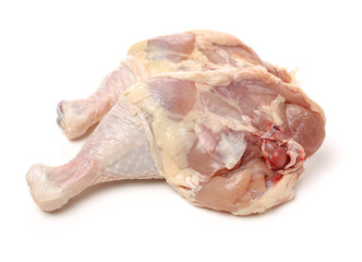 Chicken legs on white background