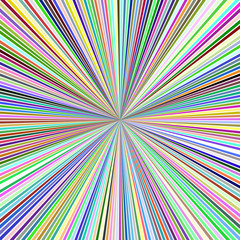 Colorful hypnotic abstract starburst stripe background - vector exlosive graphic design