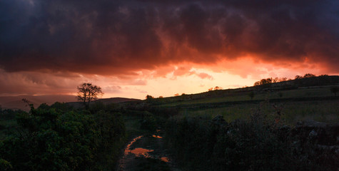 atardecer de tormenta