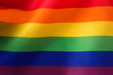 LGTB or rainbow flag. Gay pride flag.