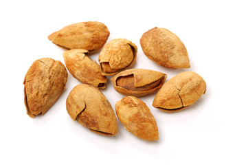 apricot kernel isolated on white background