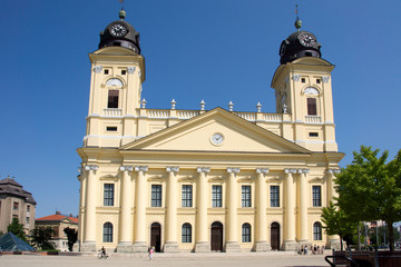 Fototapeta na wymiar Great Church or Nagytemplom Calvinist Church in Debrecen Eastern Hungary