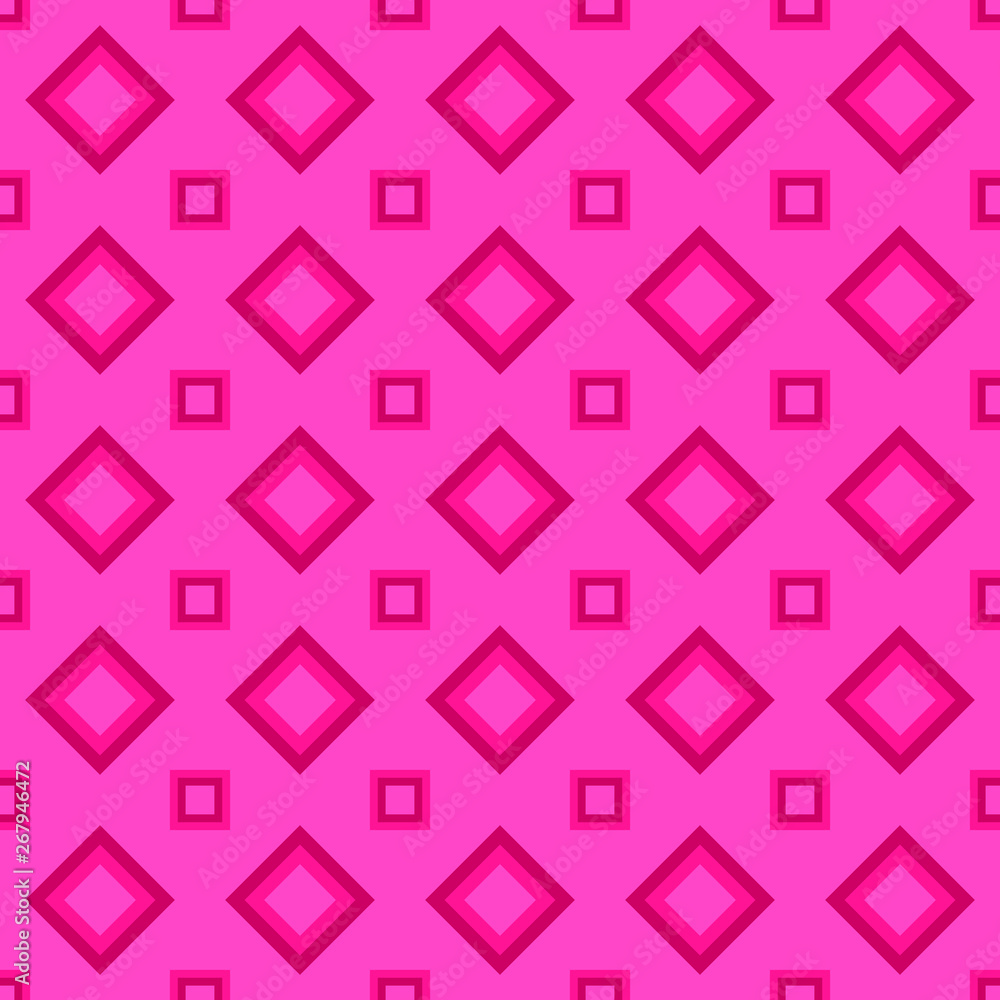 Poster Seamless abstract square pattern background - vector graphic