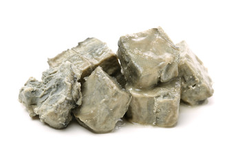 Smelly tofu on white background
