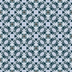 Abstract decorative islamic multicolor mosaic texture. Ornamental seamless pattern.