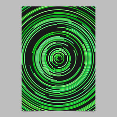 Green abstract vector circular flyer background from half circles