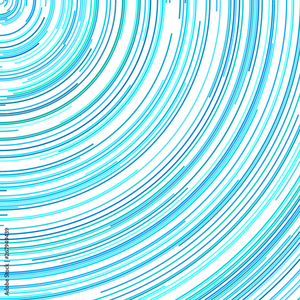 Poster psychedelic abstract background - vector graphic from concentric curved lines