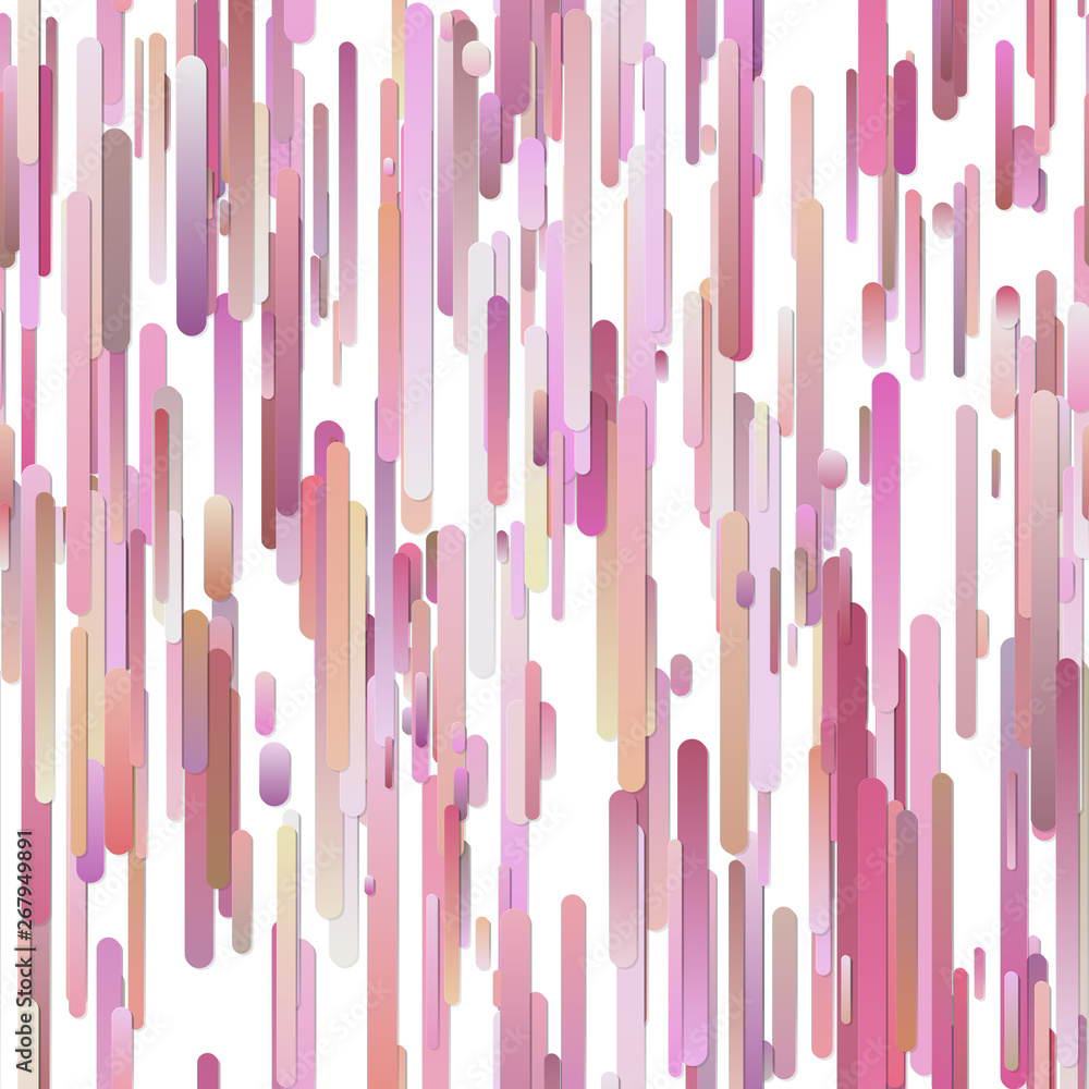 Poster Pink abstract repeating vertical gradient rounded stripe background pattern - modern vector design