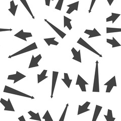  Vector arrow seamless pattern on a white background.