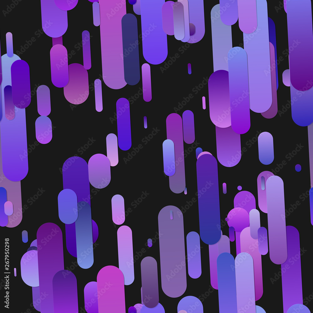 Poster purple abstract seamless gradient rounded stripe pattern background - trendy vector design