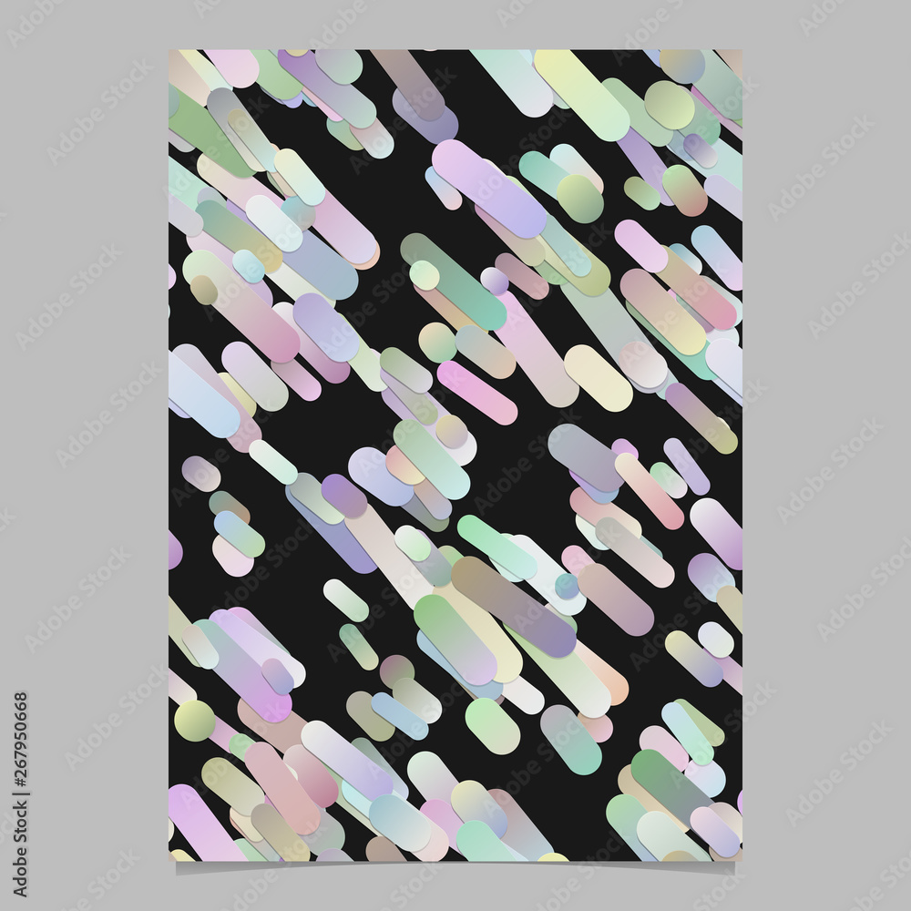 Poster colorful modern diagonal gradient rounded stripe pattern poster background template - vector station