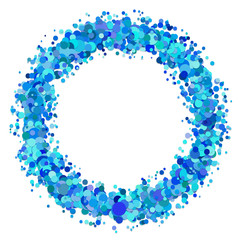 Blank abstract sprinkled confetti wreath background - vector illustration