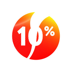 orange font badge art gradient shadow numbers ampersand round design letters lines reflect