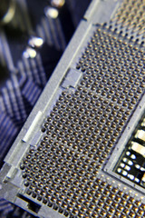  Motherboard socket legs top view closeup