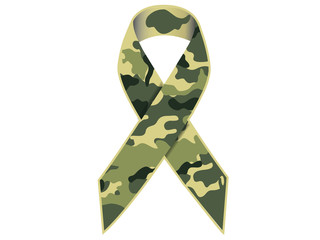 Camouflage Military Ribbon.Vector