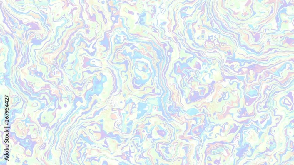 Poster Moving random wavy texture. Psychedelic animated background. Looping footage.