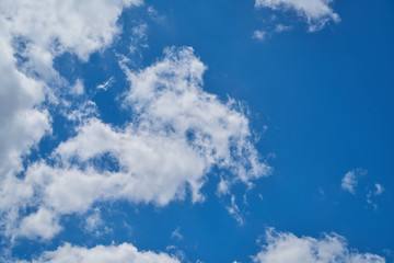 Beautiful sky with fluffy clouds