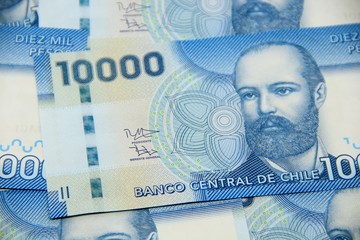 Chilean peso bills - background