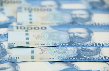 Chilean peso bills - background